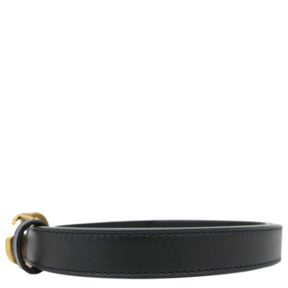 Gucci Slim Double G buckle Smooth Leather Belt Size 95/38 Black 409417 - Picture 6 of 9